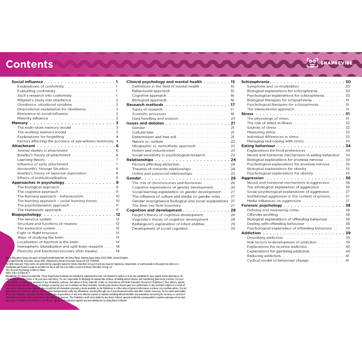 A-Level Psychology AQA Summary Notes