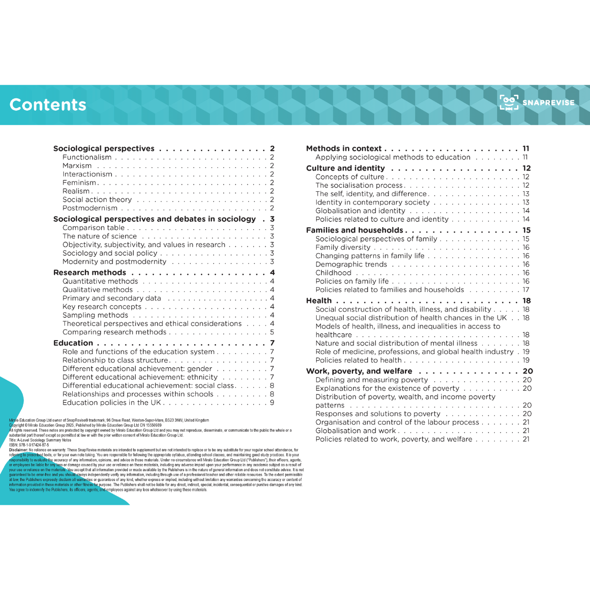 A-Level Sociology AQA Summary Notes