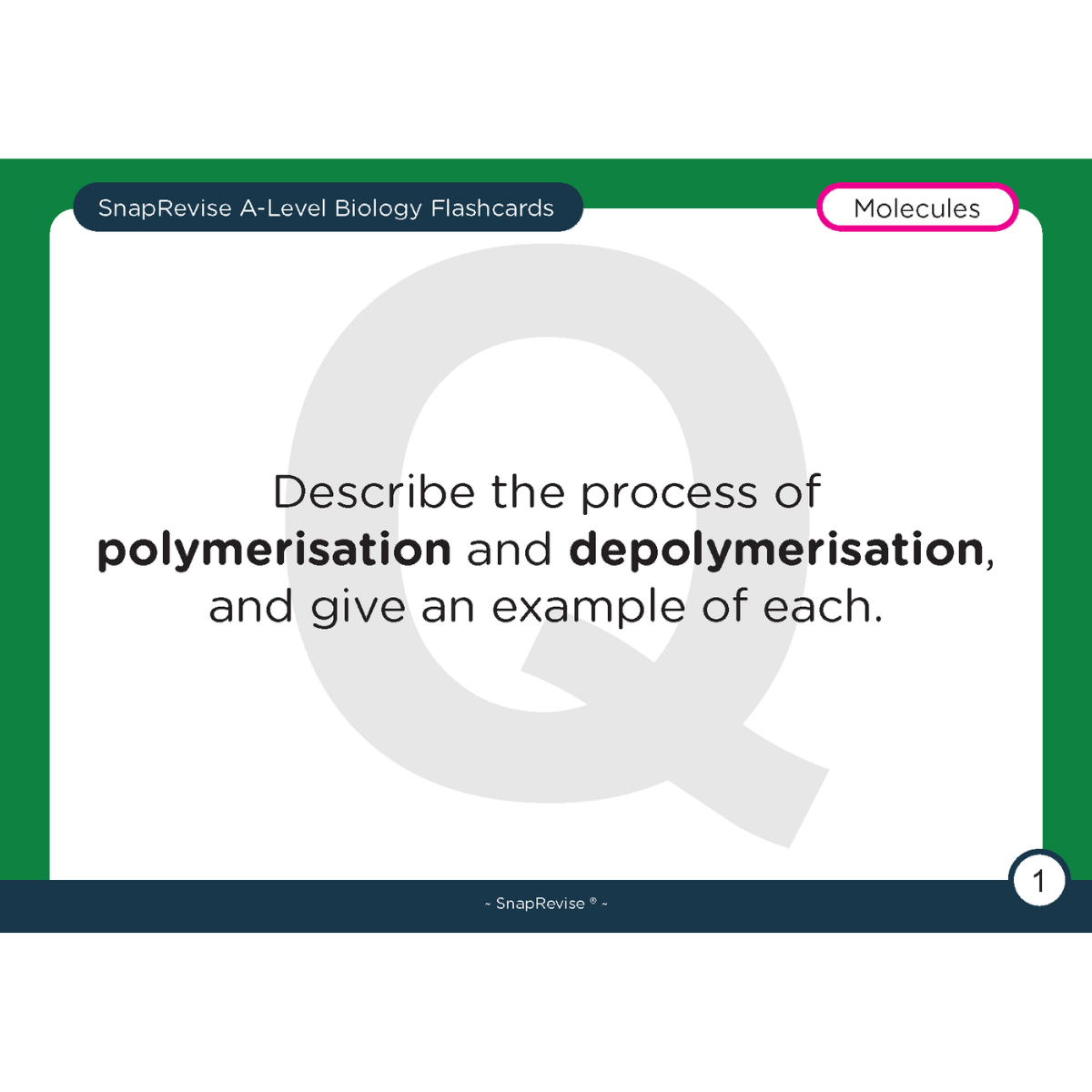 A-Level Biology Flashcards Pack 1
