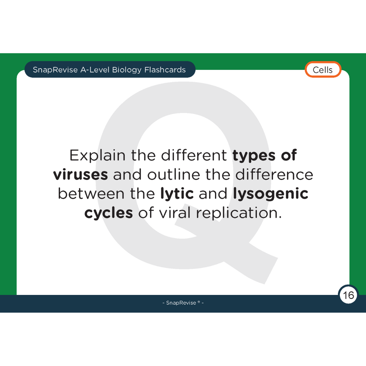 A-Level Biology Flashcards Pack 1