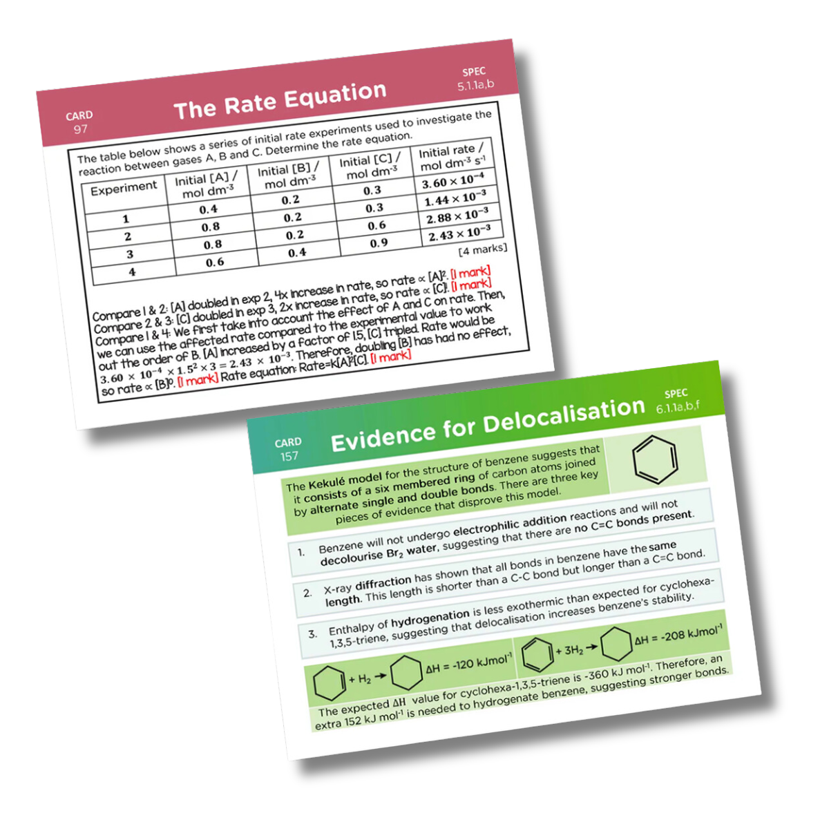 A-Level OCR Chemistry Complete Revision Card Bundle
