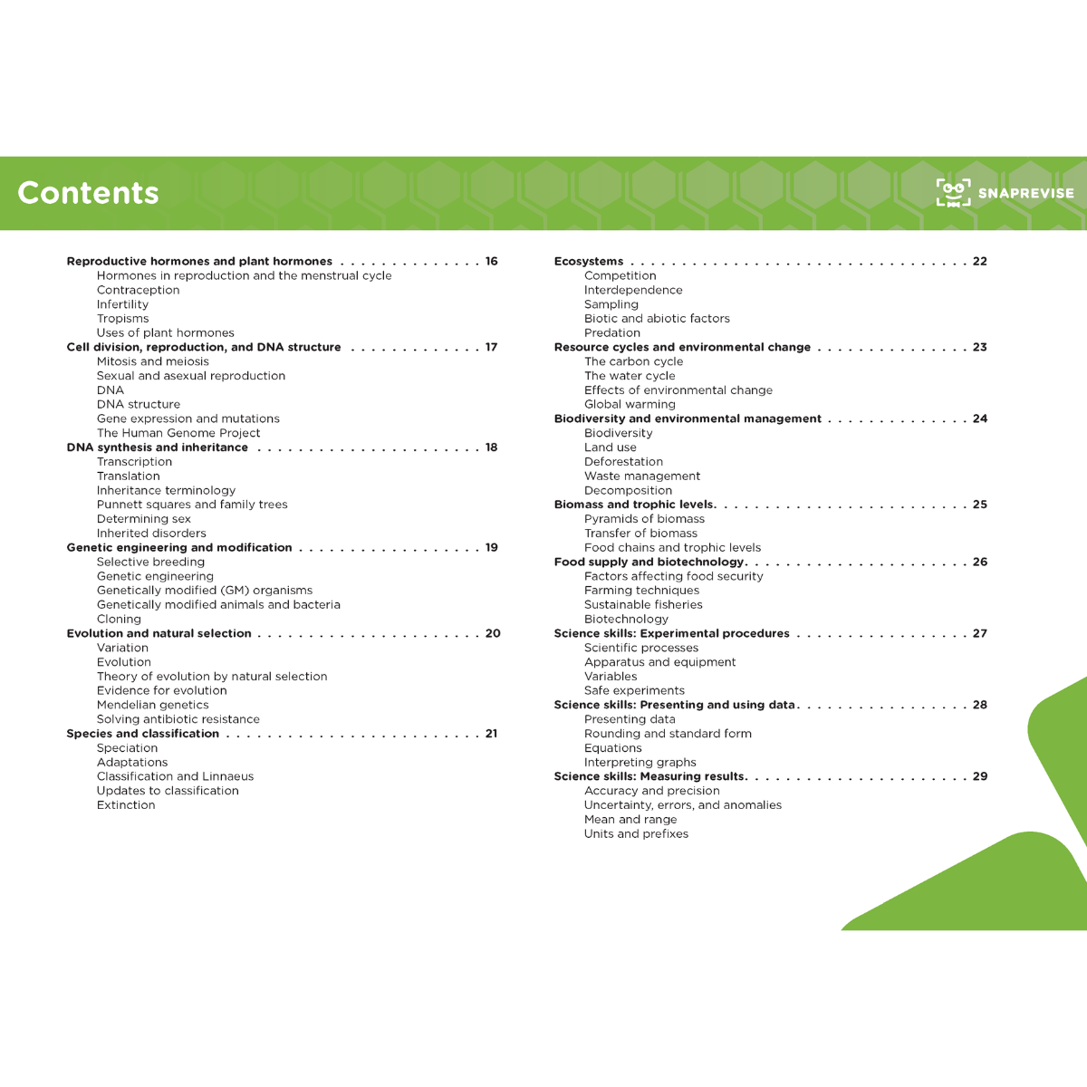 GCSE Biology Summary Notes