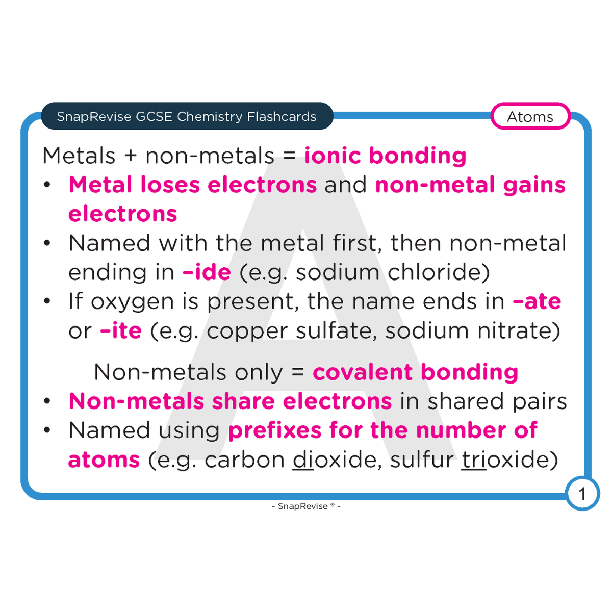 GCSE Chemistry Flashcards
