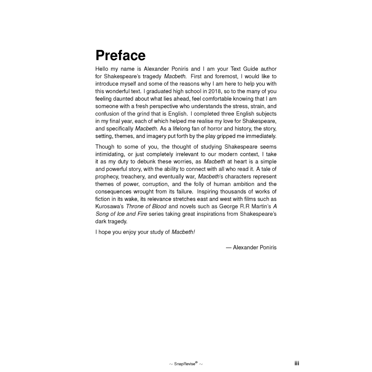 Text Guide: Macbeth by William Shakespeare