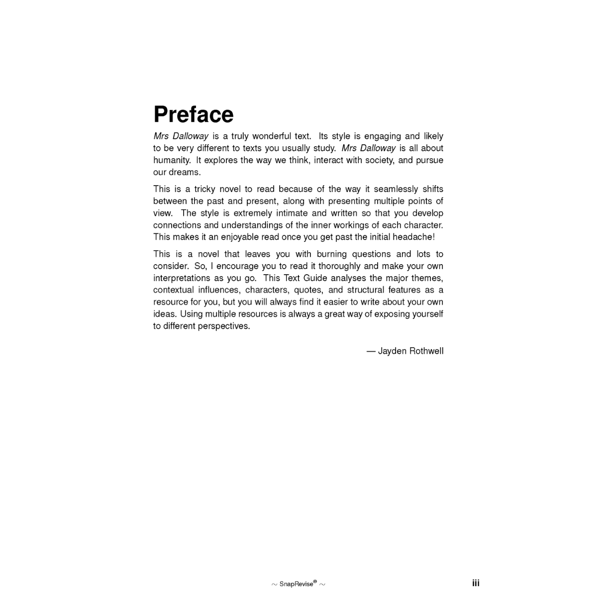Text Guide: Mrs Dalloway by Virginia Woolf