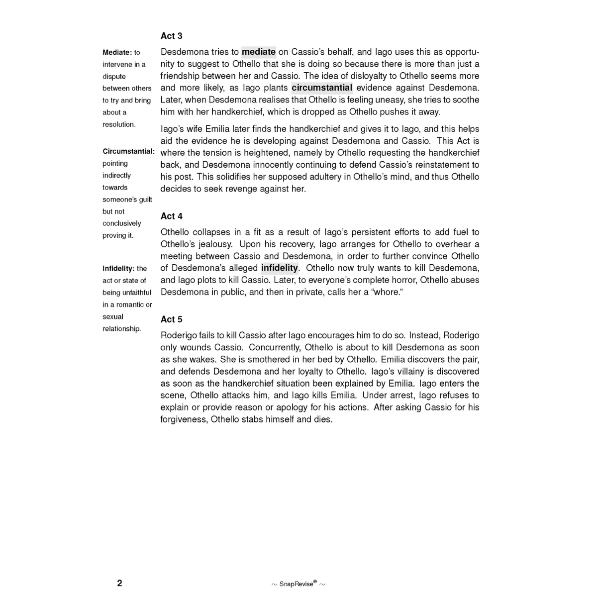 Text Guide: Othello by William Shakespeare