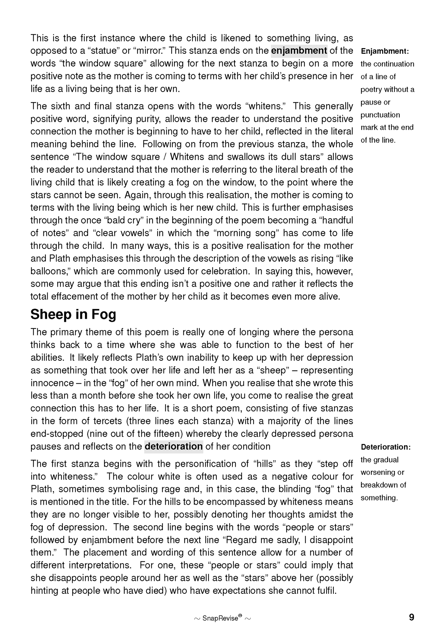 Text Guide: Ariel by Sylvia Plath