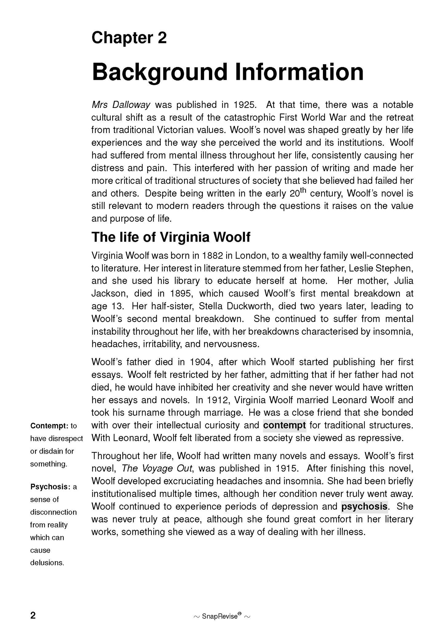 Text Guide: Mrs Dalloway by Virginia Woolf