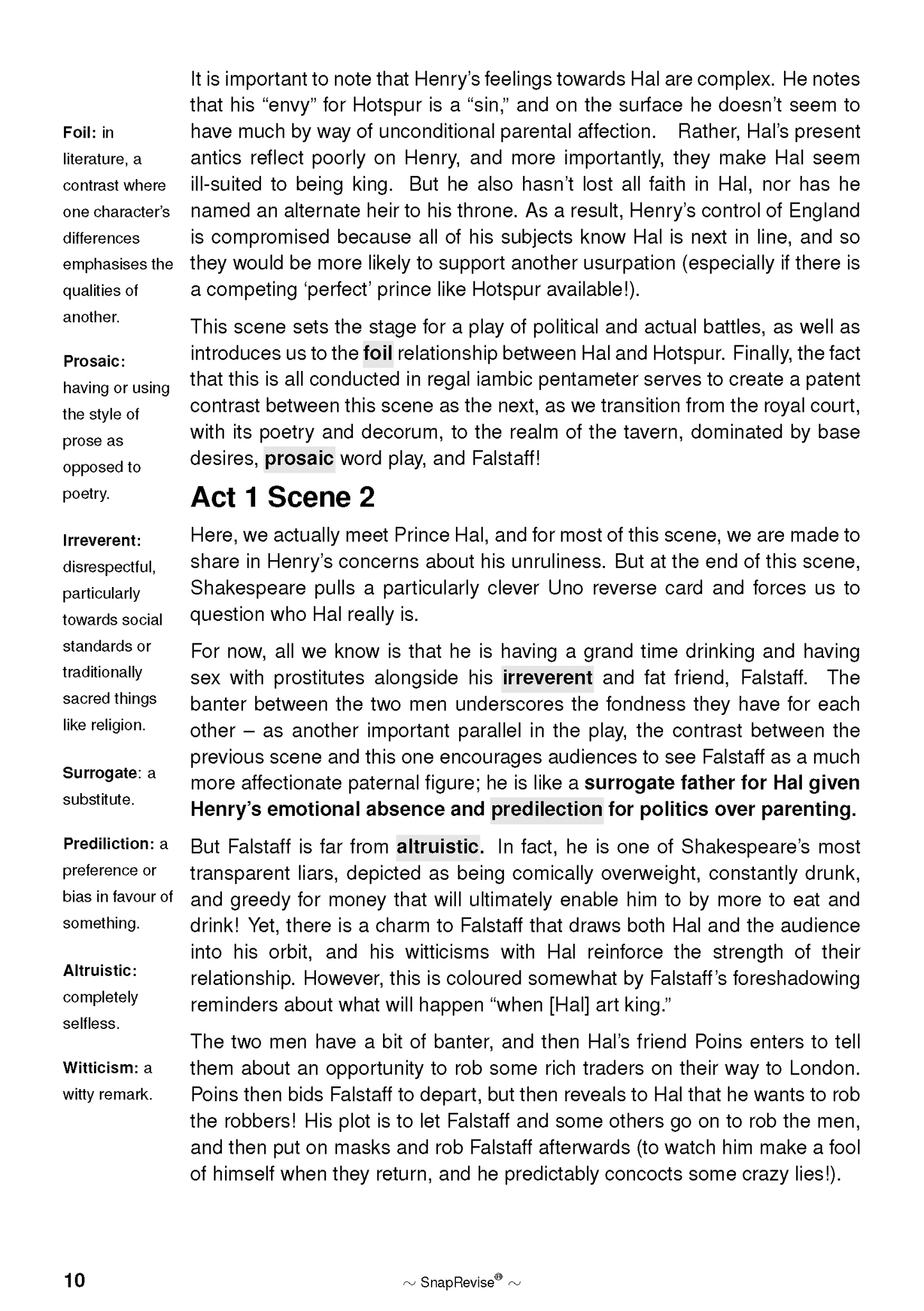 Text Guide: Henry IV Part 1 by William Shakespeare