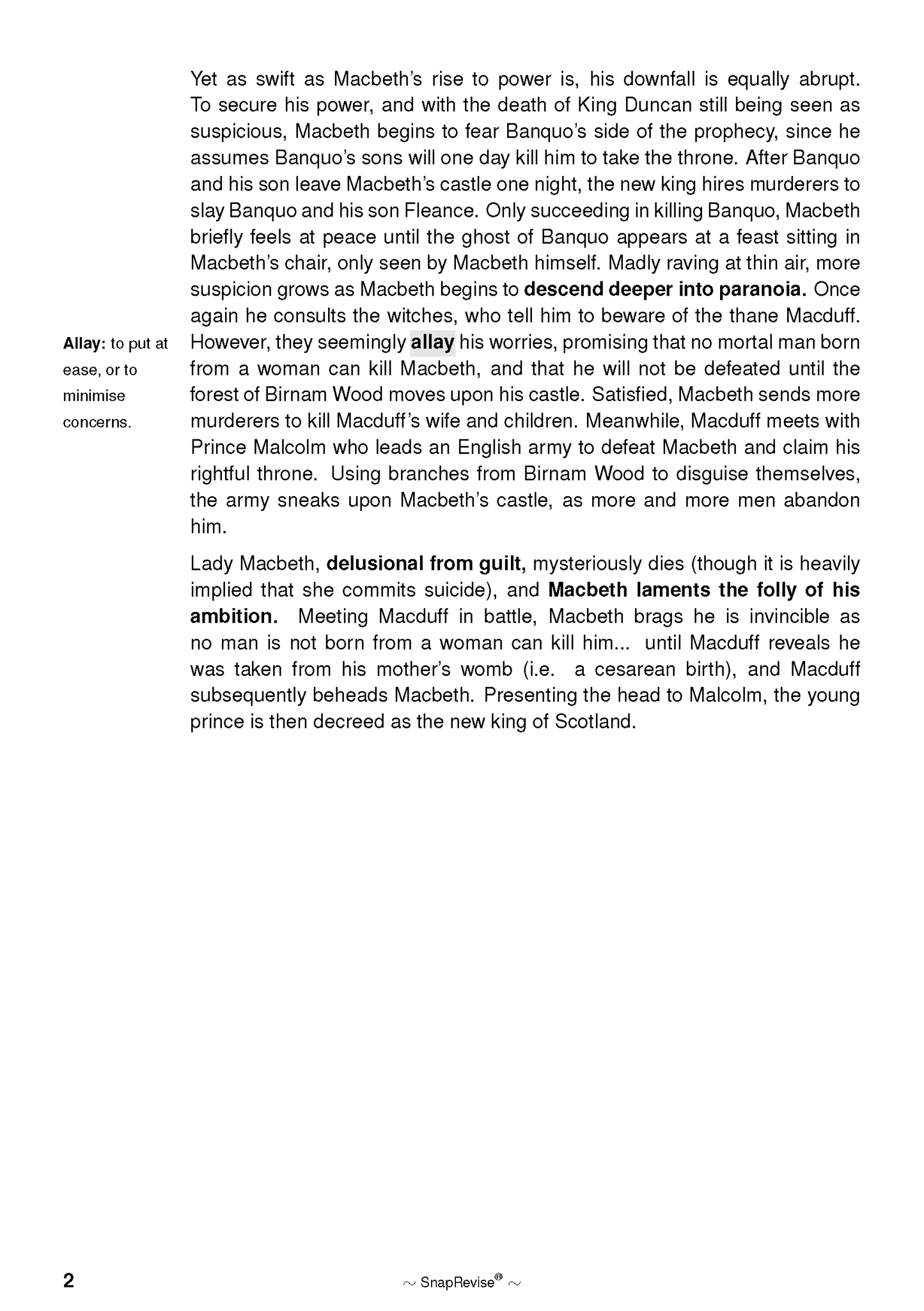 Text Guide: Macbeth by William Shakespeare