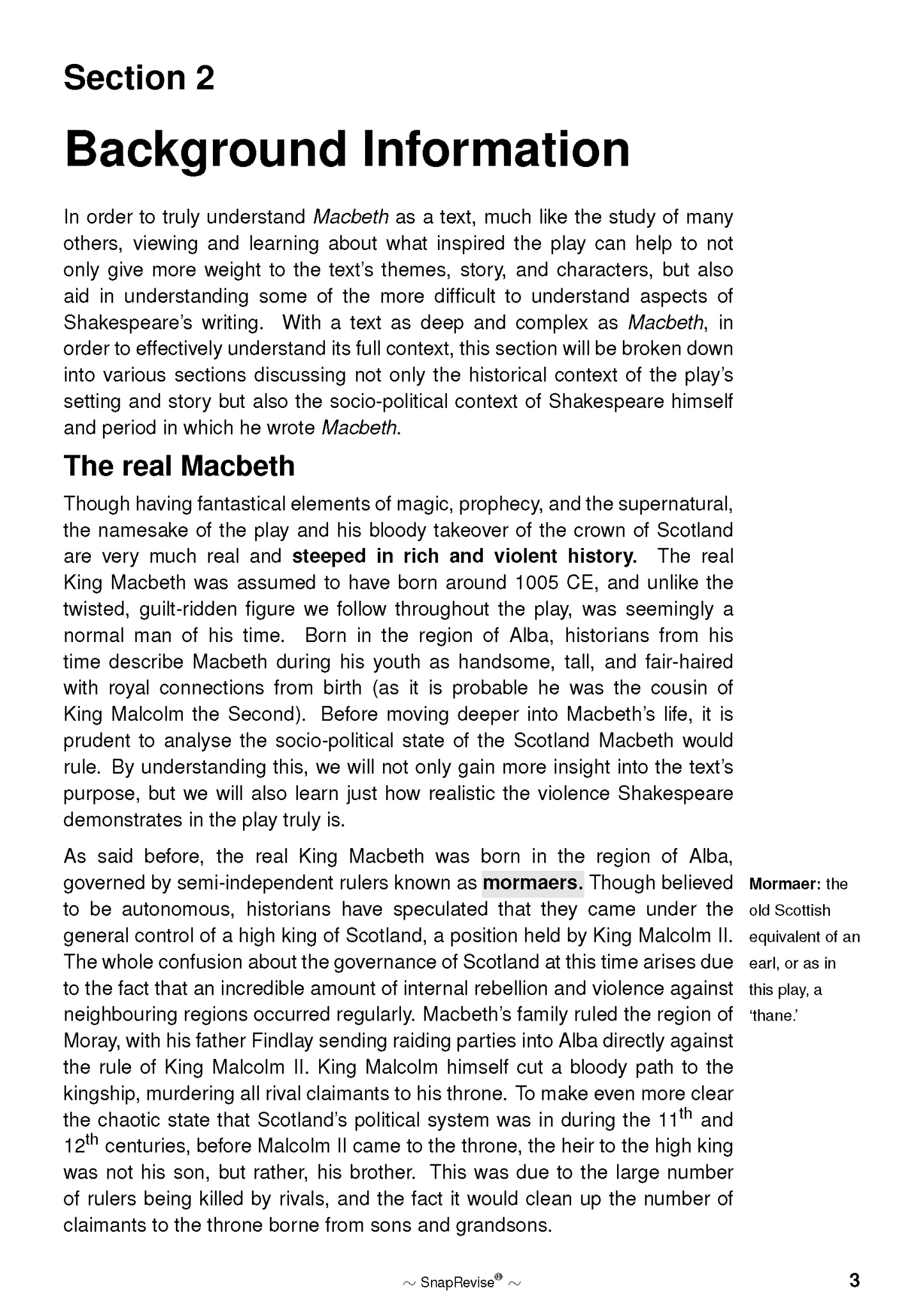 Text Guide: Macbeth by William Shakespeare