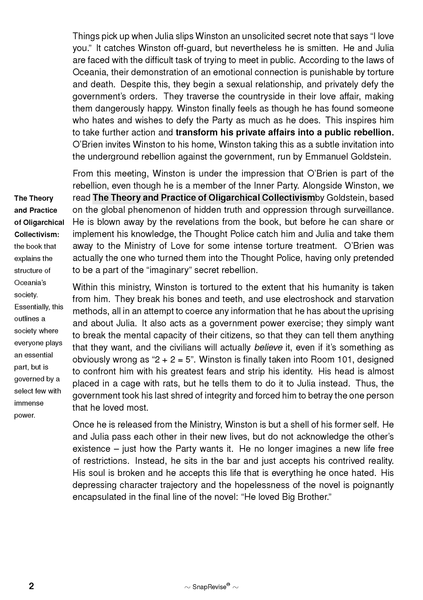 Text Guide: Nineteen Eighty-Four (1984) by George Orwell