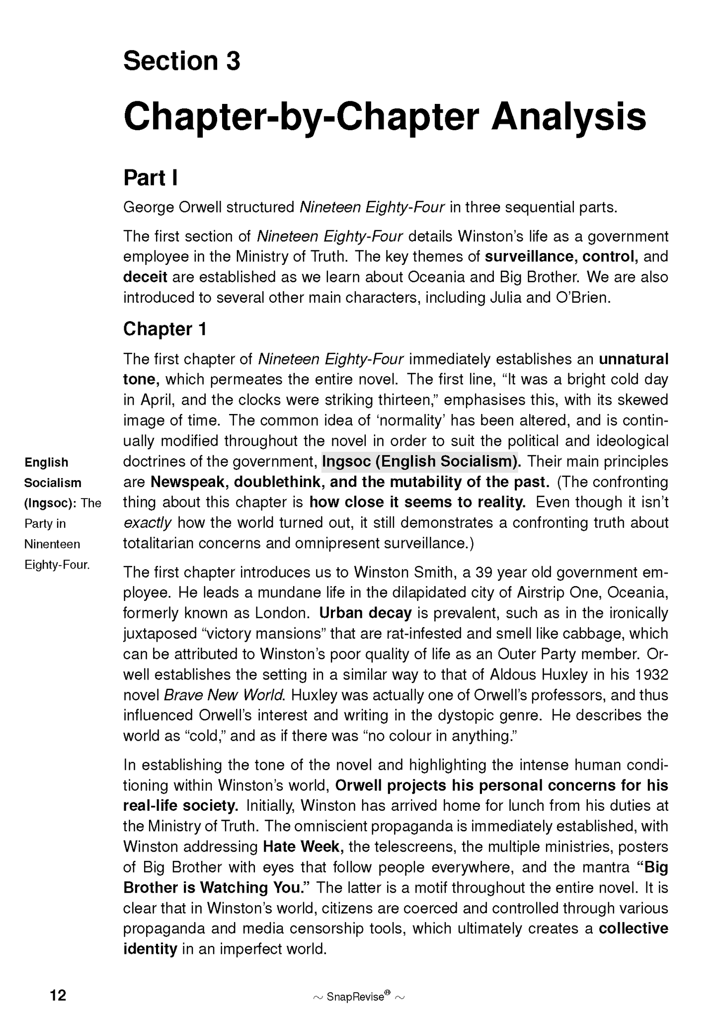 Text Guide: Nineteen Eighty-Four (1984) by George Orwell