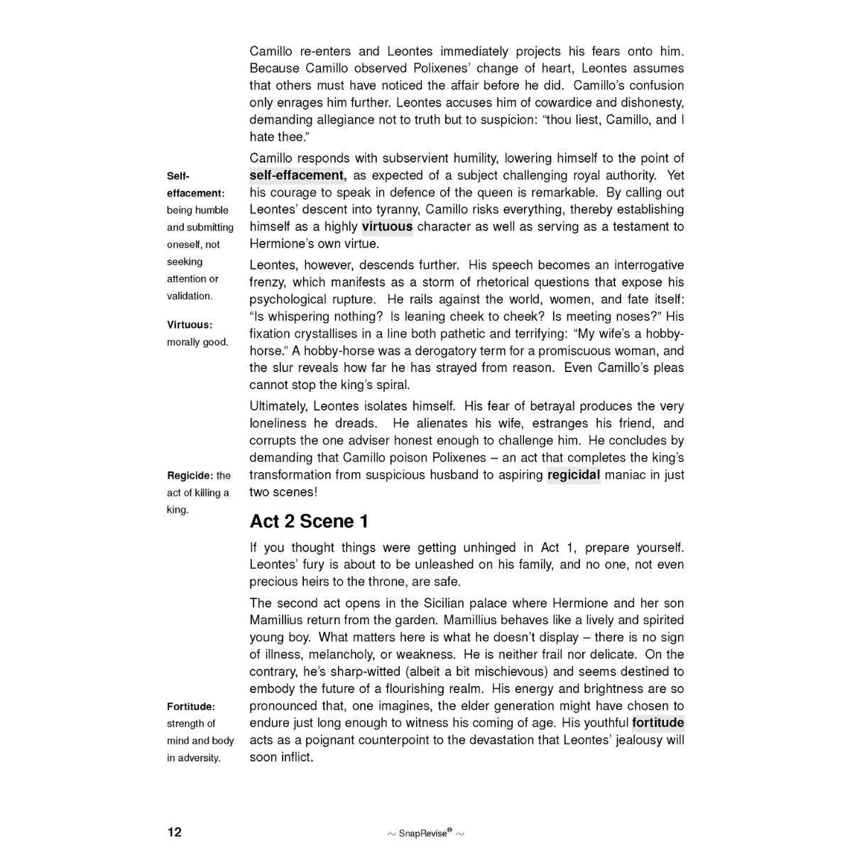 Text Guide: The Winter's Tale by William Shakespeare