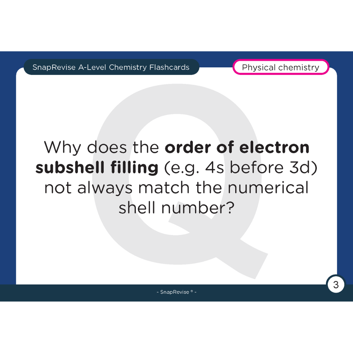 A-Level Chemistry Flashcards Pack 1