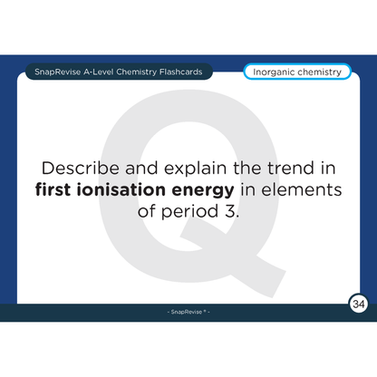 A-Level Chemistry Flashcards Pack 1