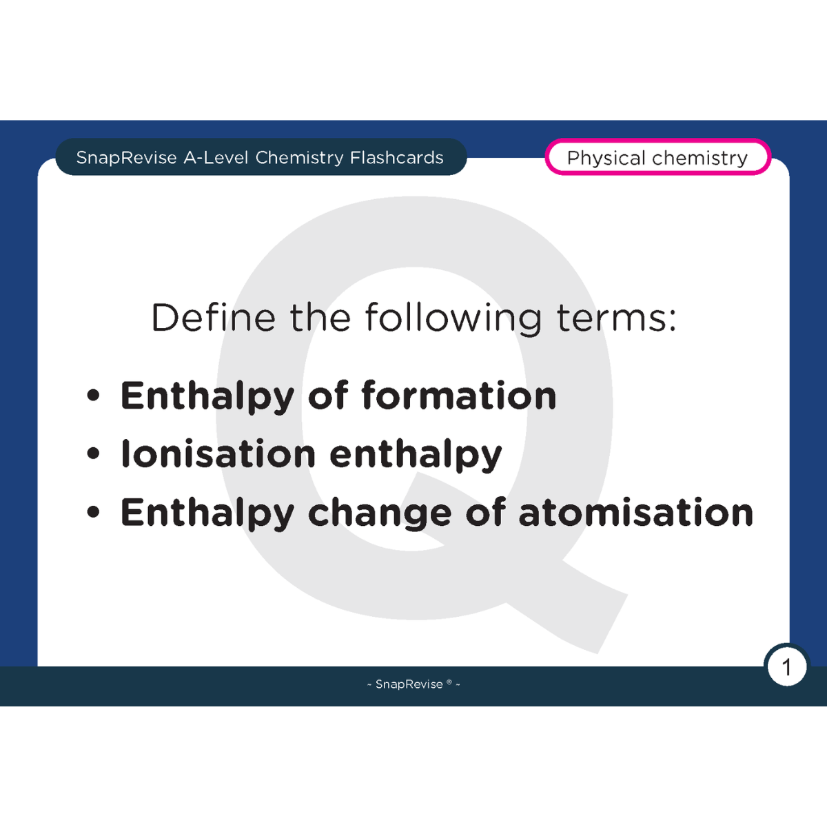 A-Level Chemistry Flashcards Pack 2