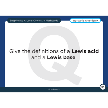 A-Level Chemistry Flashcards Pack 2