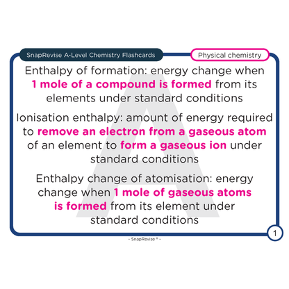 A-Level Chemistry Flashcards Pack 2