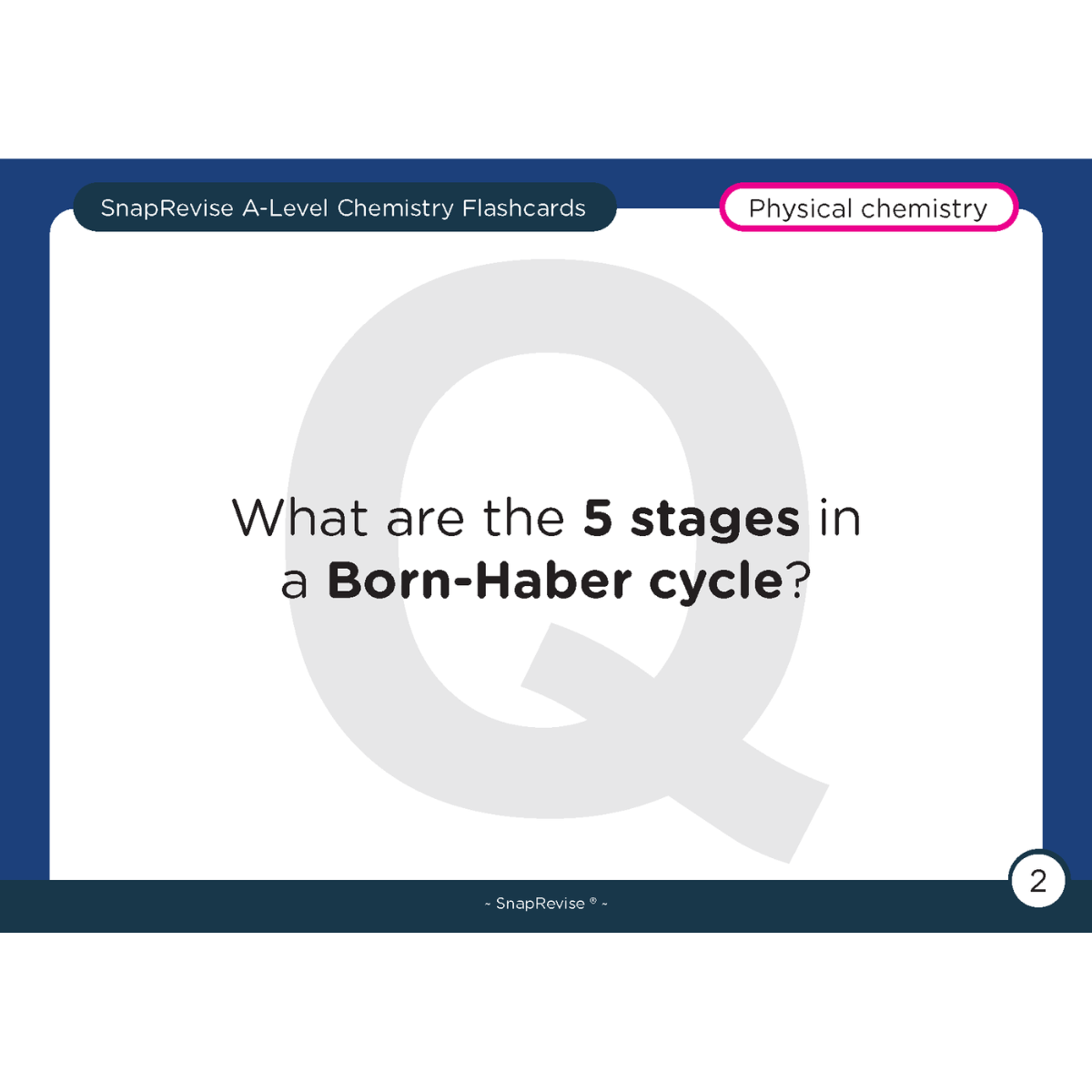 A-Level Chemistry Flashcards Pack 2