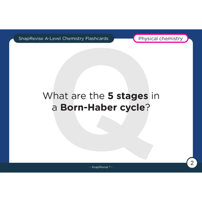 A-Level Chemistry Flashcards Pack 2