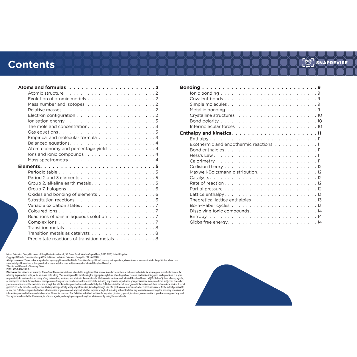 A-Level Chemistry Summary Notes