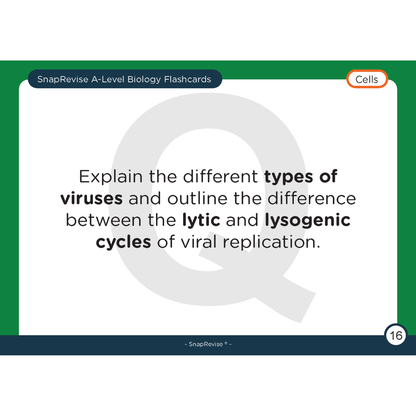 A-Level Biology Flashcards Pack 1