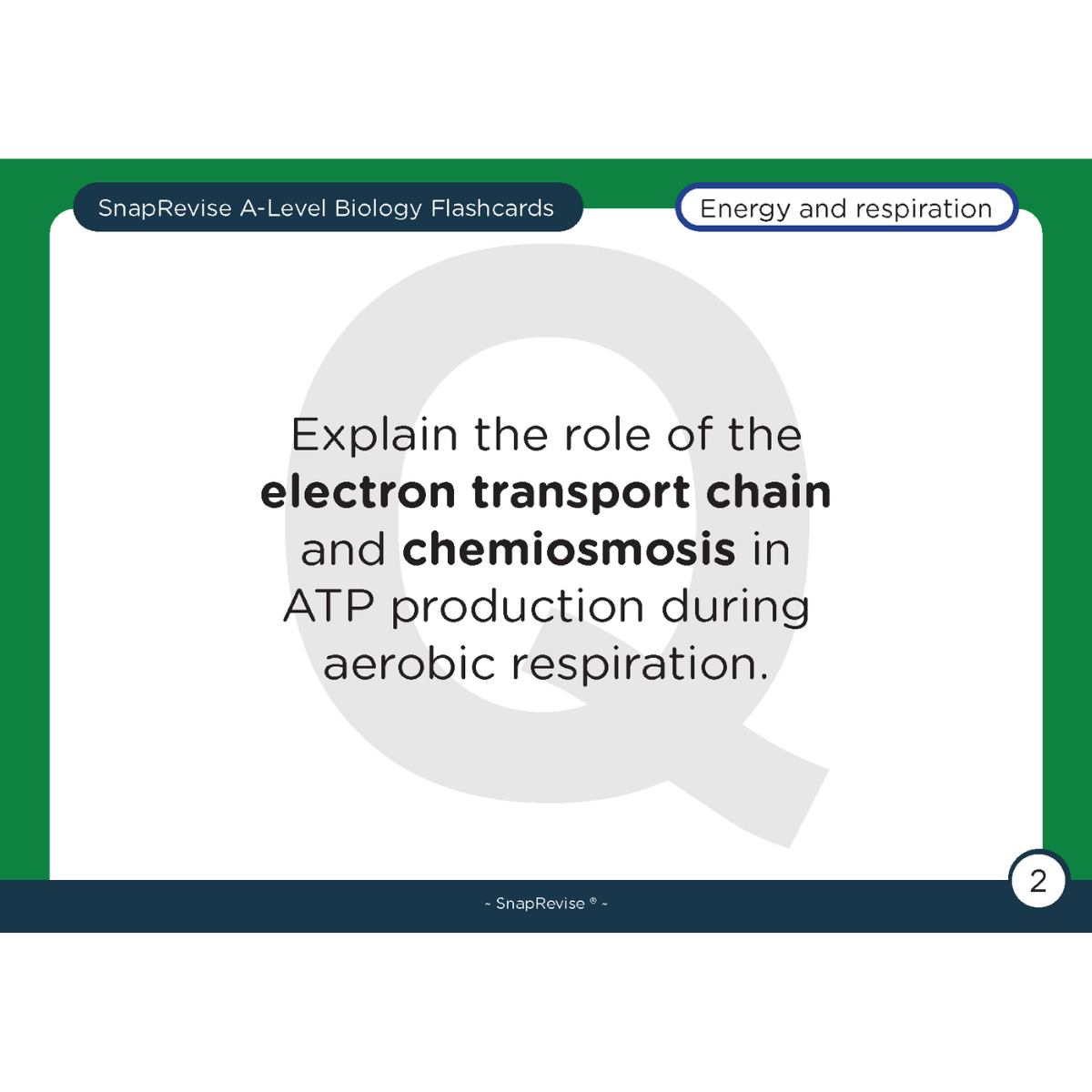 A-Level Biology Flashcards Pack 2