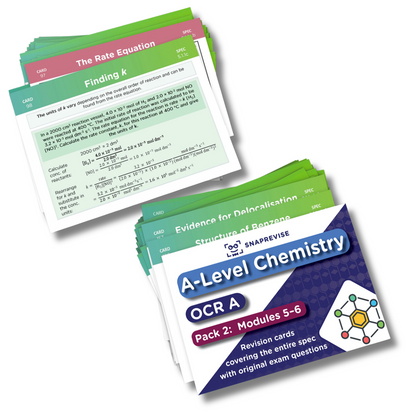 A-Level OCR Chemistry Revision Cards: Pack 2 of 2 (Modules 5-6)