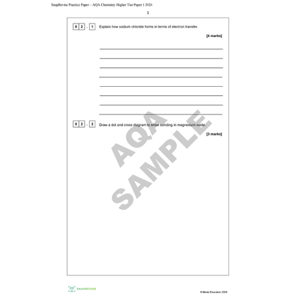Sample of Chemistry Paper