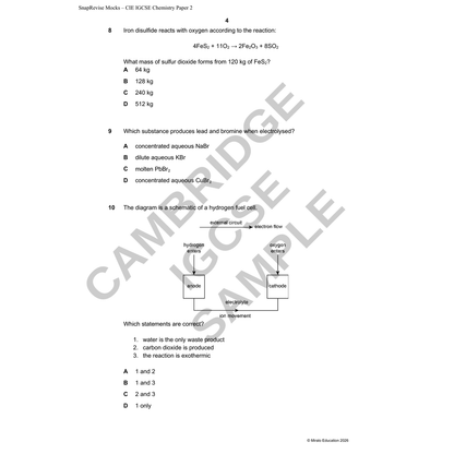 GCSE Chemistry Mock Exam Papers Bundle