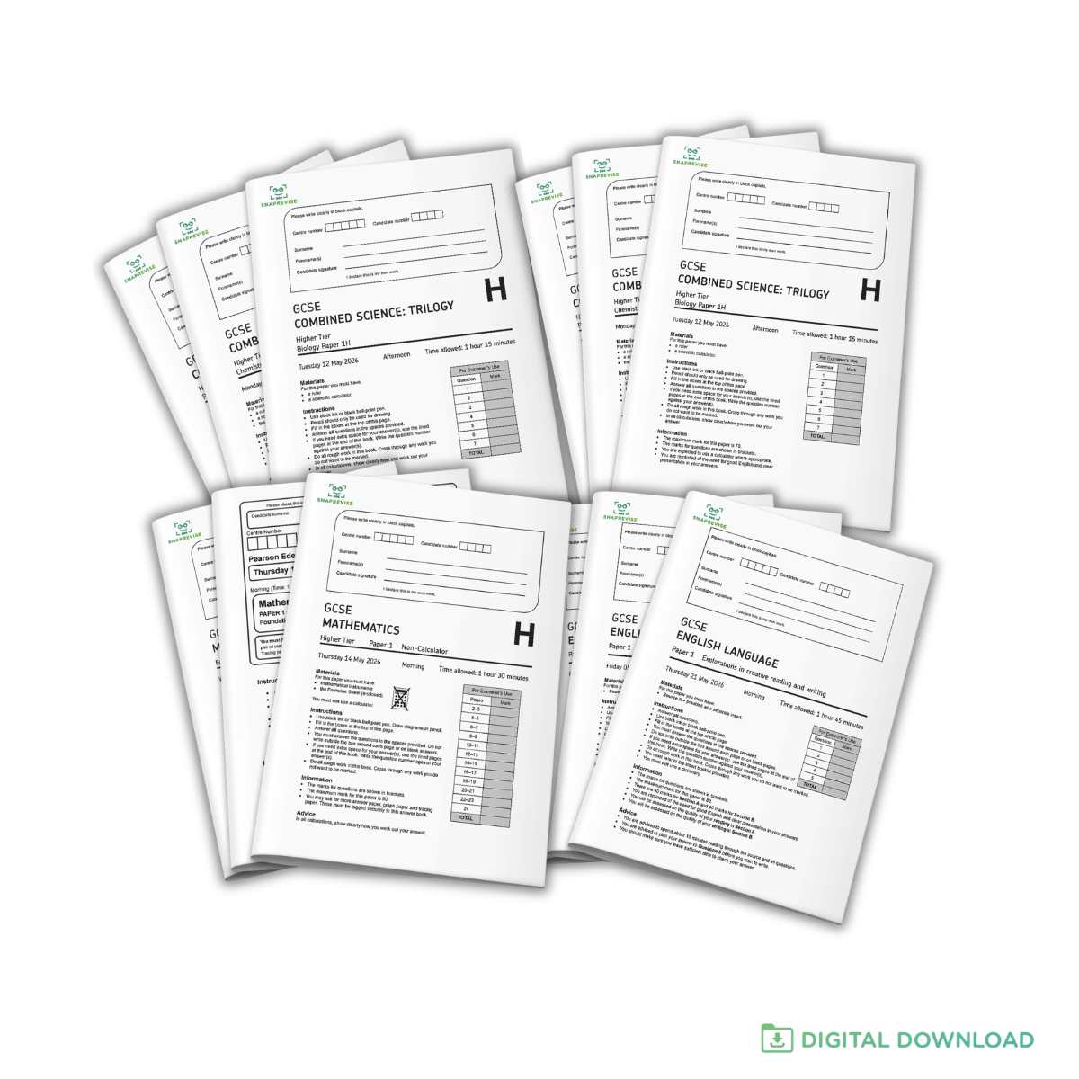 GCSE Practice Papers All Subjects Pack (Combined Science) – SnapRevise