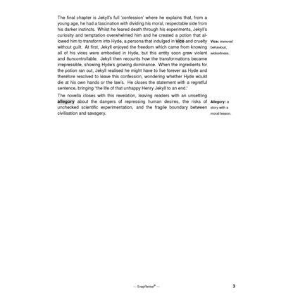 Text Guide: Strange Case of Dr Jekyll and Mr Hyde by Robert Louis Stevenson