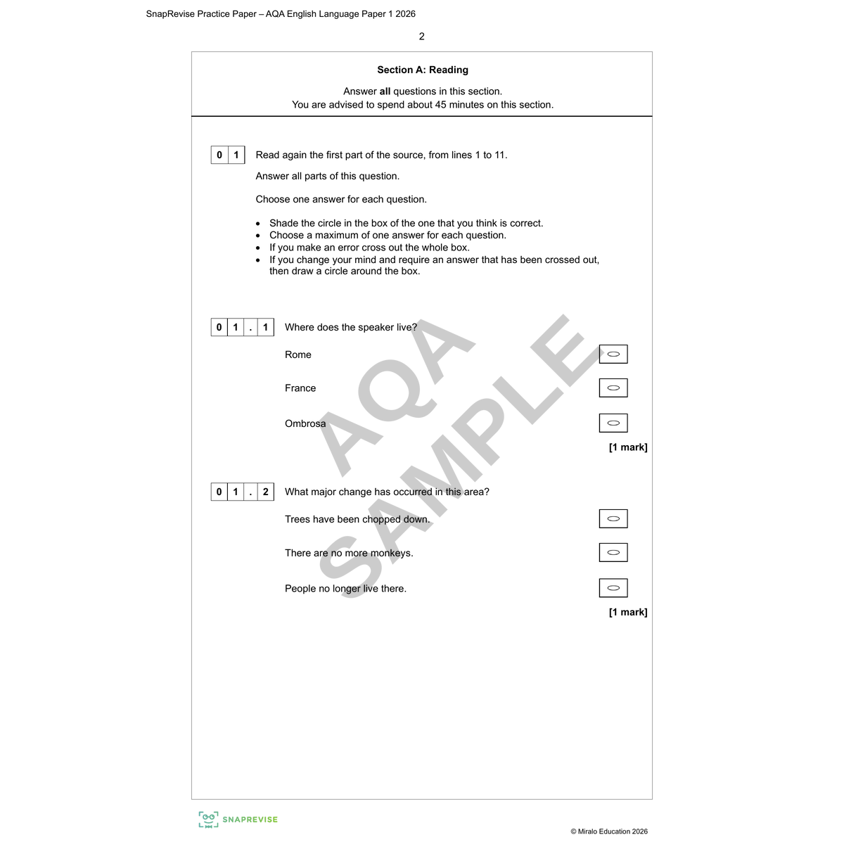 GCSE Mock Exam Papers All Subject Pack (Combined Science)