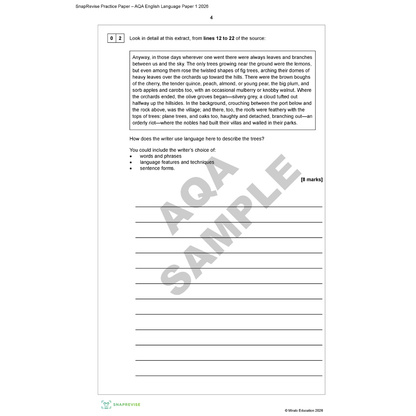 Sample of English Language AQA Paper
