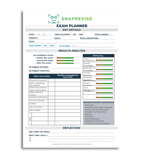SnapRevise Exam Planner