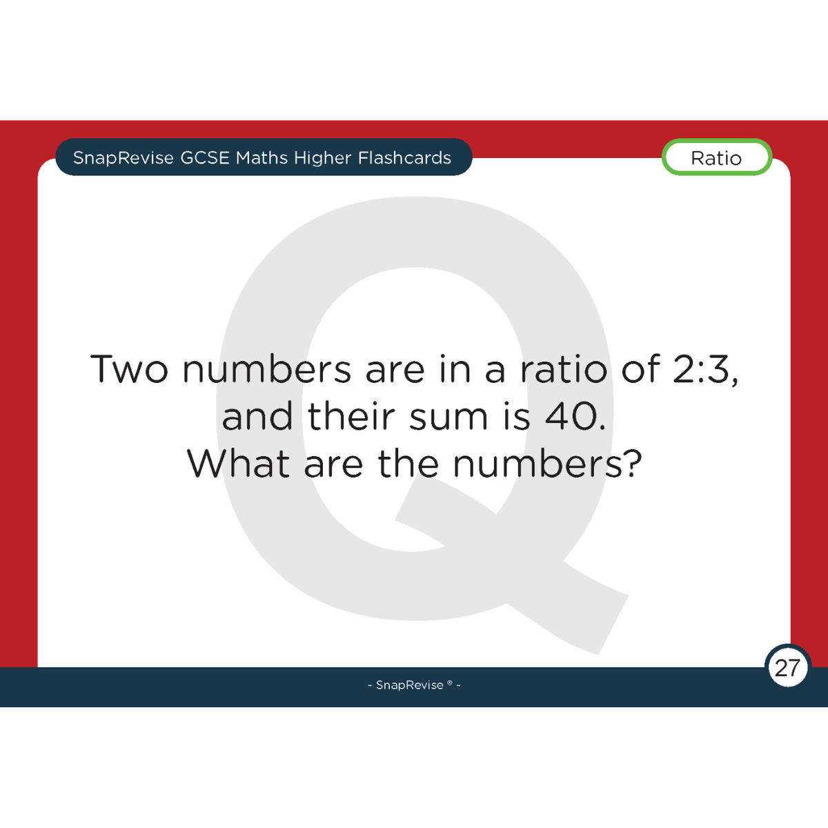 GCSE Maths Higher Flashcards