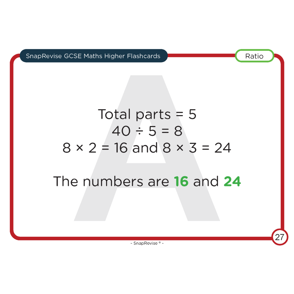GCSE Maths Higher Flashcards