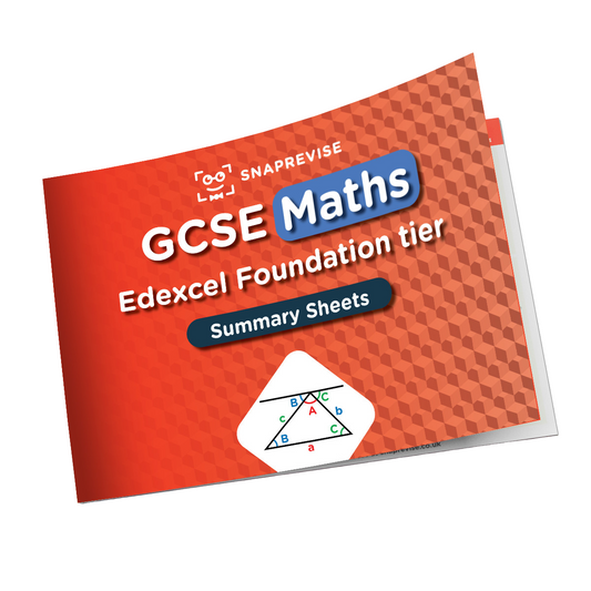 GCSE Edexcel Maths Summary Sheets Foundation