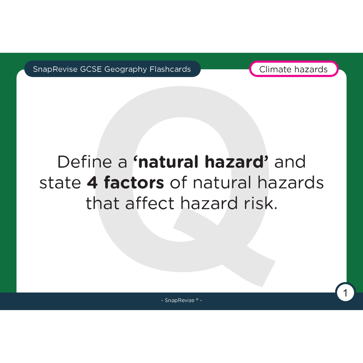 GCSE Geography Flashcards