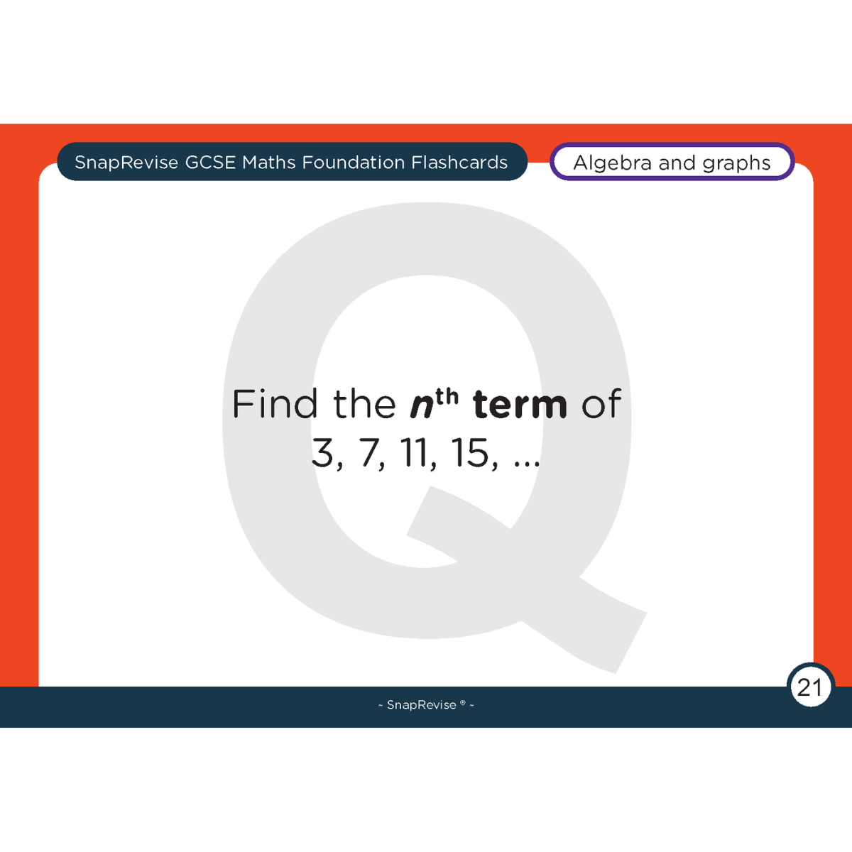 GCSE Maths Foundation Flashcards