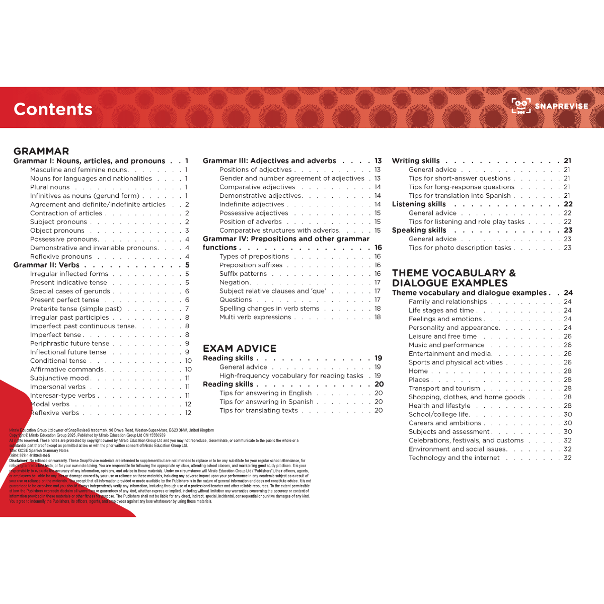 GCSE Spanish Revision Guides – SnapRevise