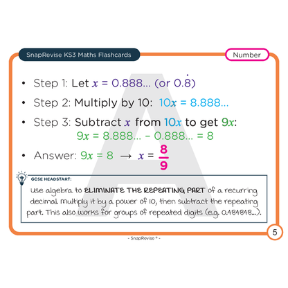 KS3 Maths Flashcards