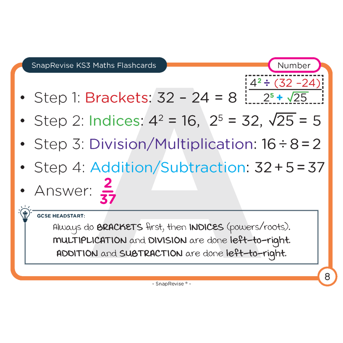 KS3 Maths Flashcards