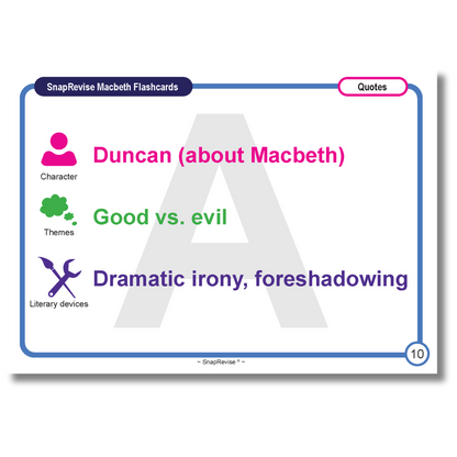 SnapRevise Macbeth Flashcards