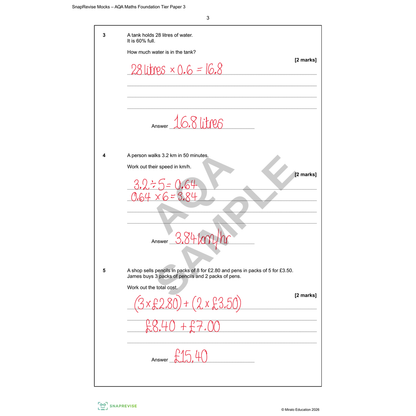 GCSE Maths Mock Exam Papers Bundle