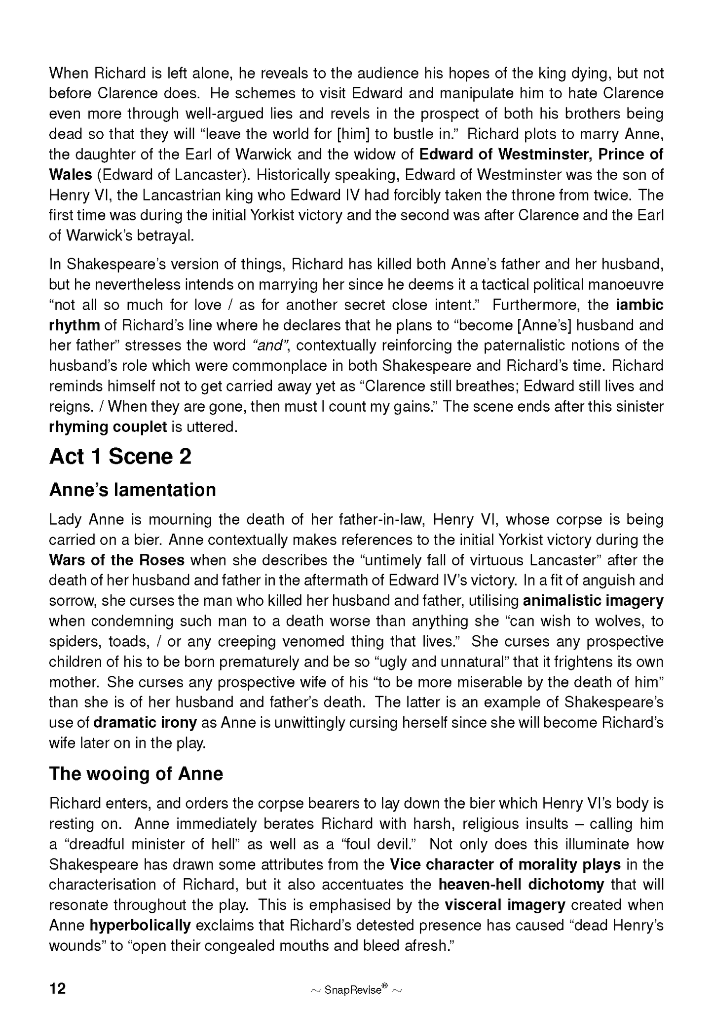 Text Guide: Richard III by William Shakespeare