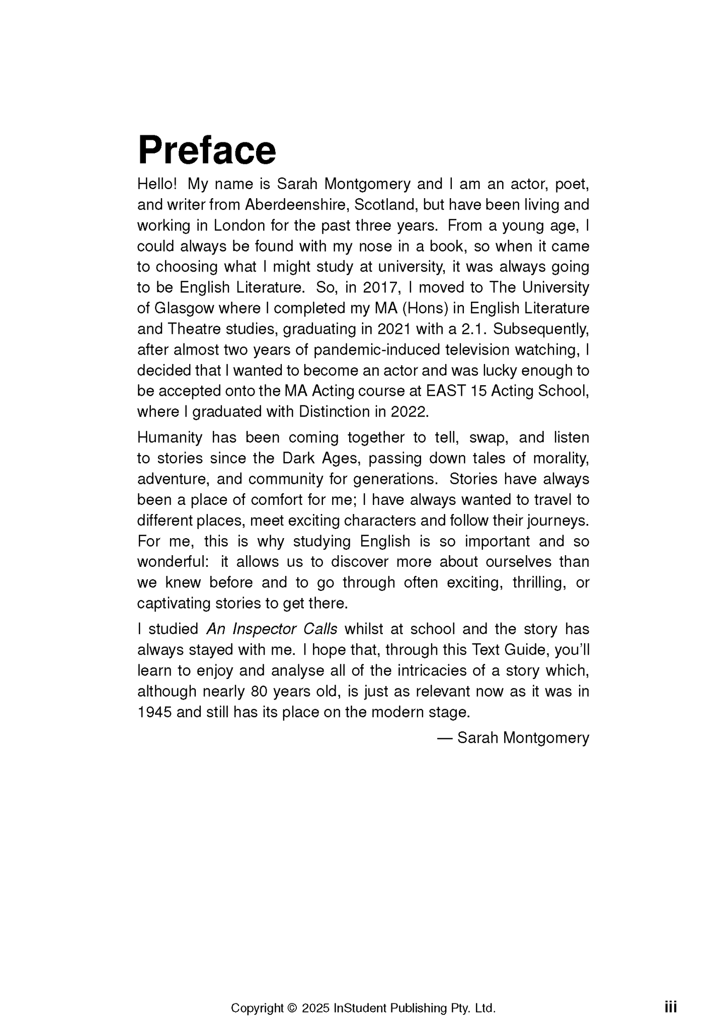 Text Guide: An Inspector Calls by J. B. Priestley
