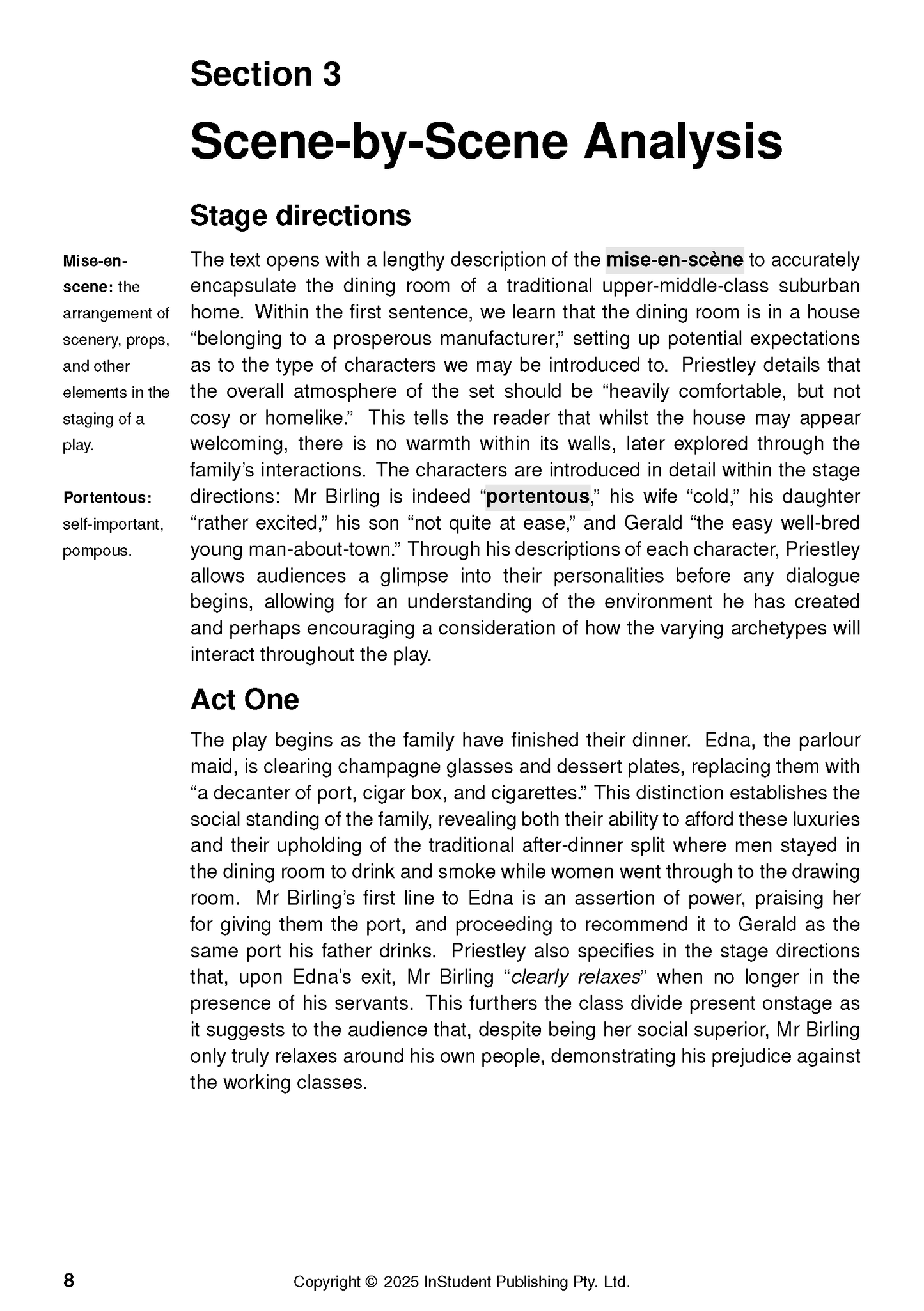 Text Guide: An Inspector Calls by J. B. Priestley