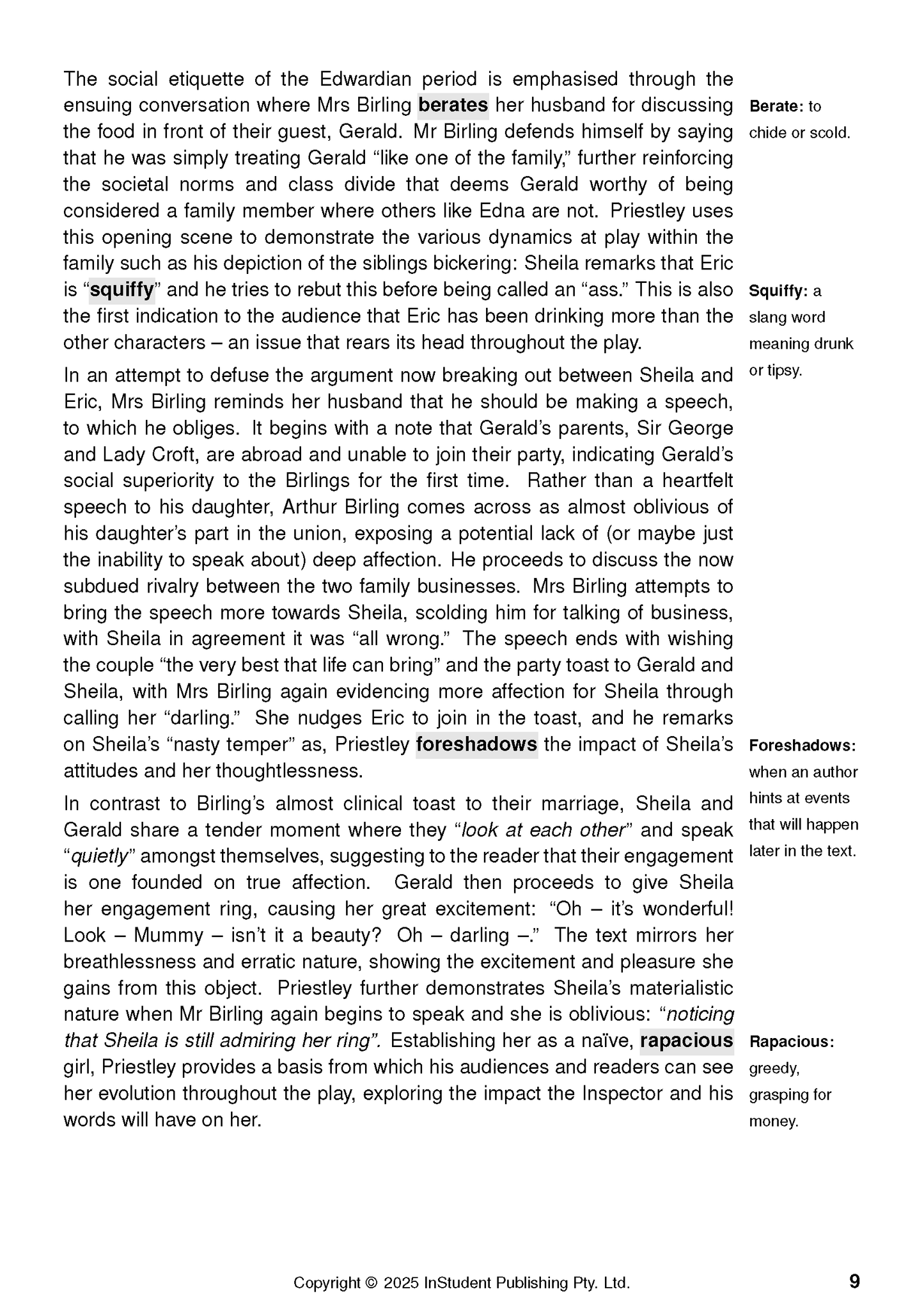 Text Guide: An Inspector Calls by J. B. Priestley